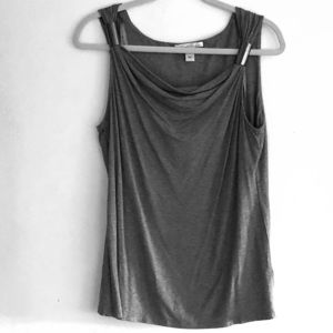 Kenneth Cole L Silver-Threaded Tank